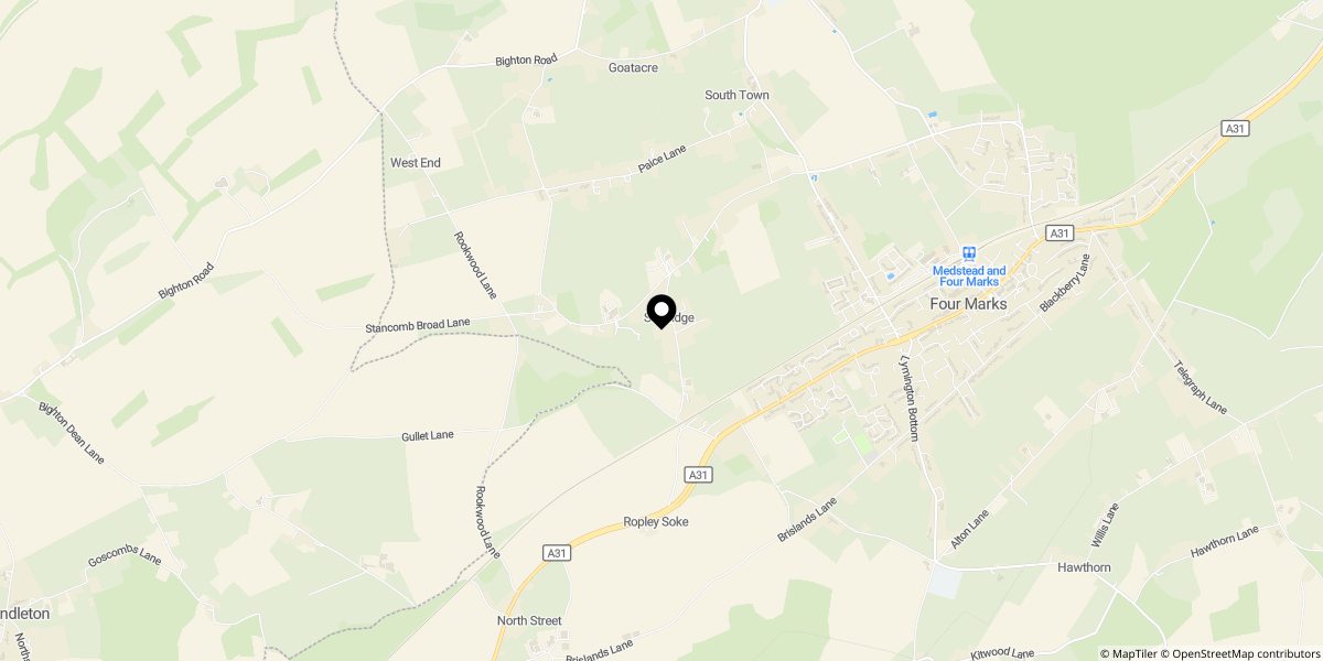 Approximate location of Grosvenor Road, Medstead, GU34 5JE