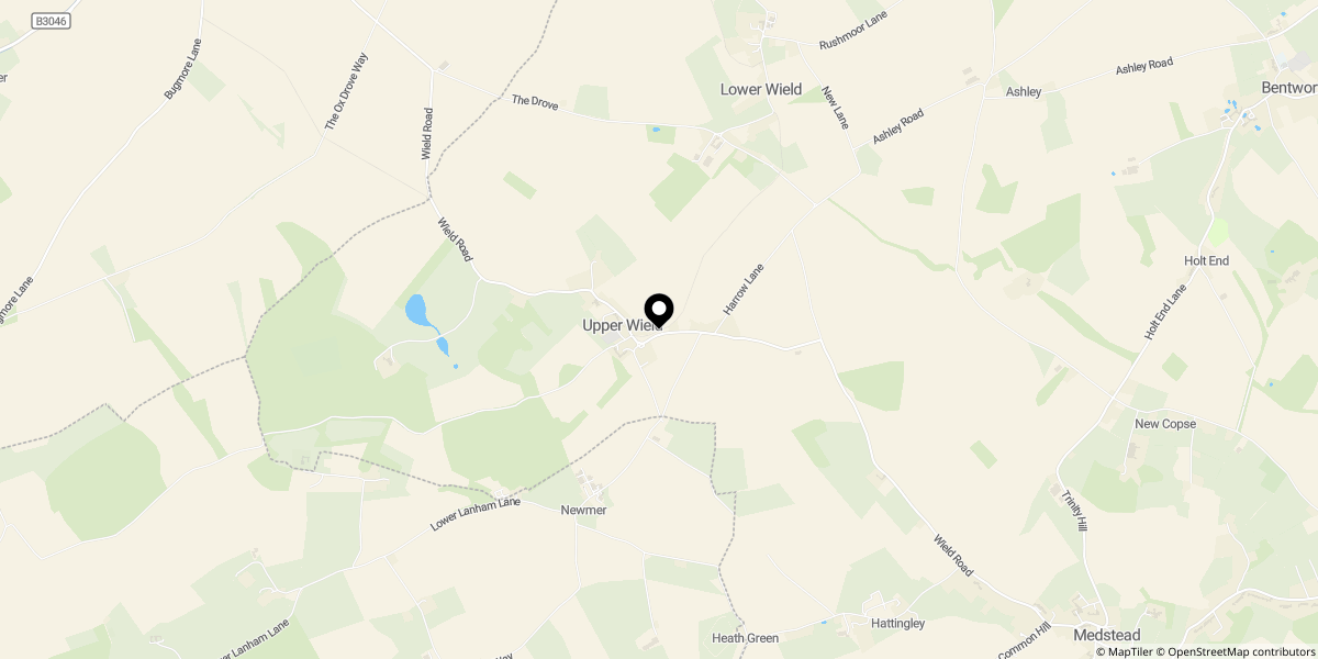 Approximate location of Upper Wield, Alresford, SO24 9RT